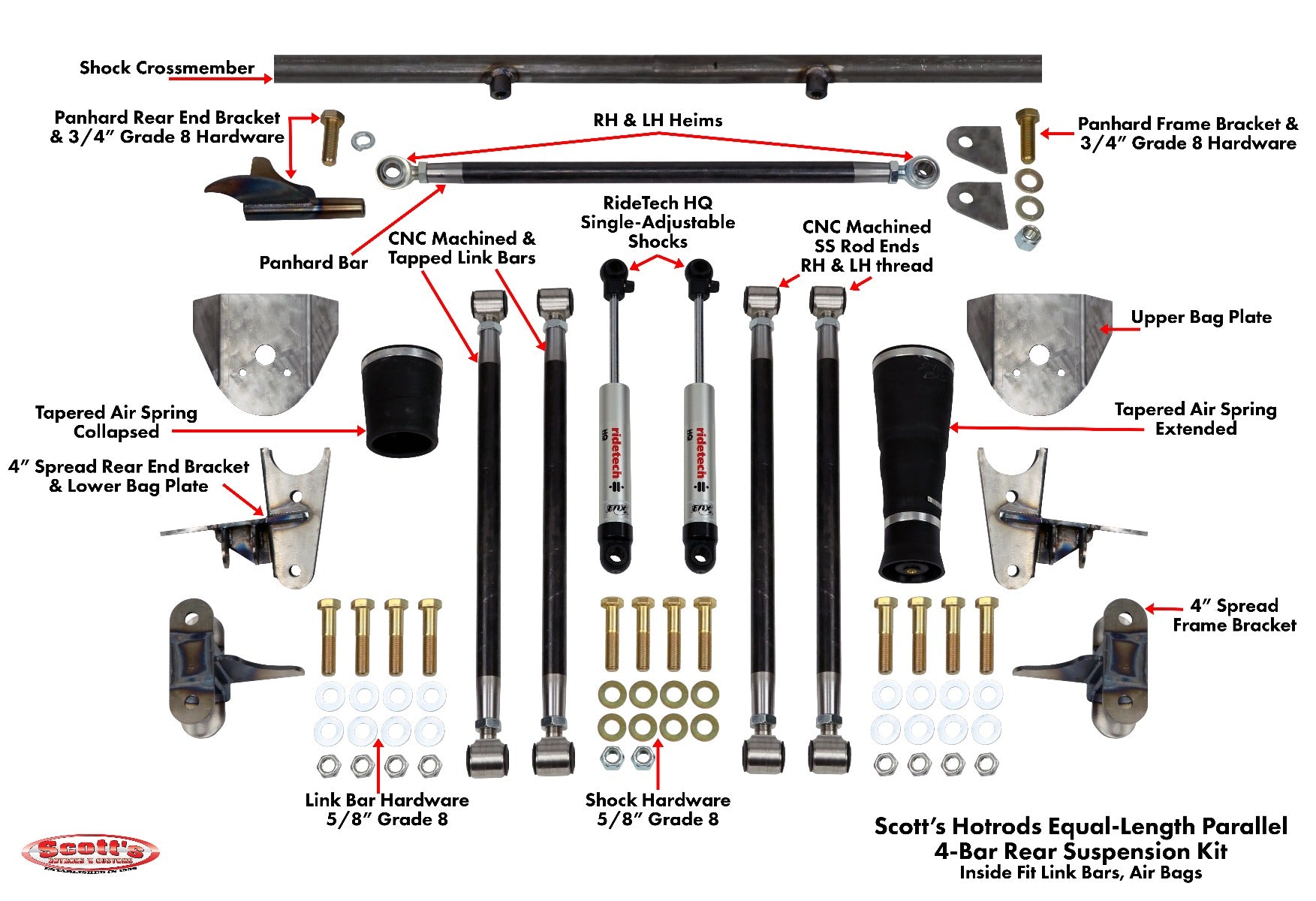 4-Bar Rear Suspension Kit