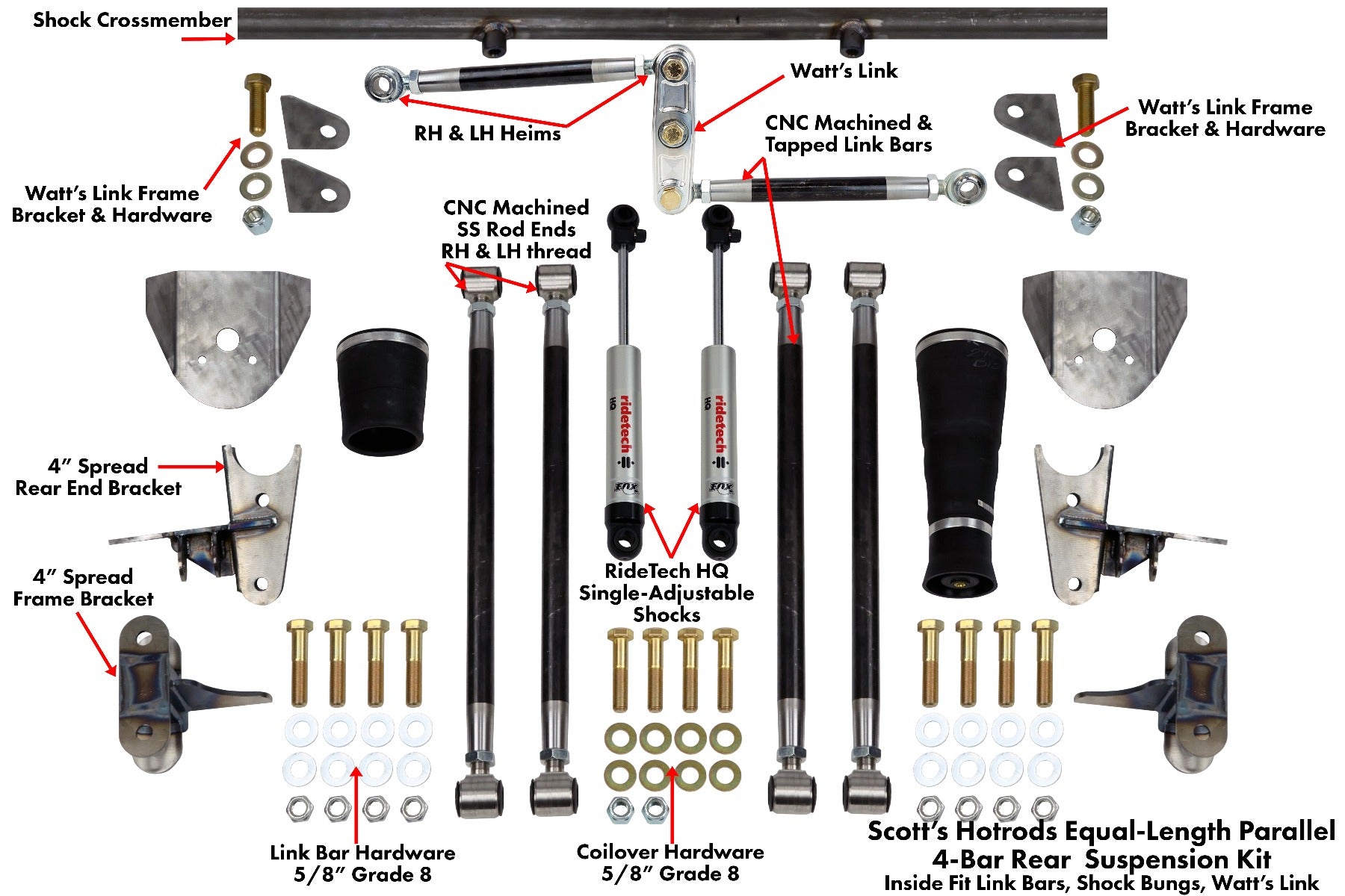 4-Bar Rear Suspension Kit