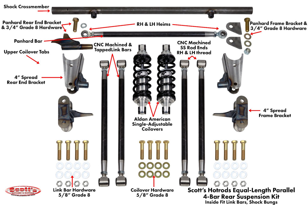 4-Bar Rear Suspension Kit