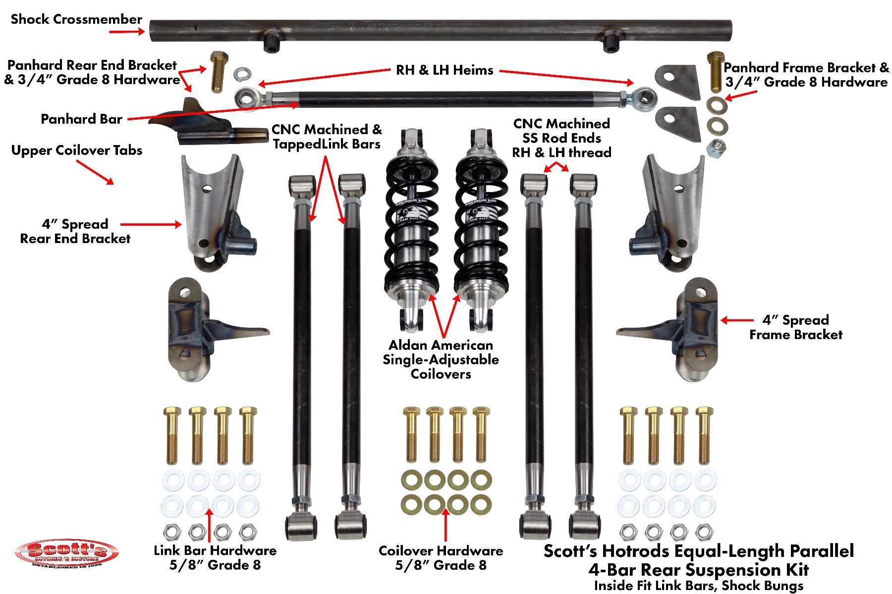 4-Bar Rear Suspension Kit