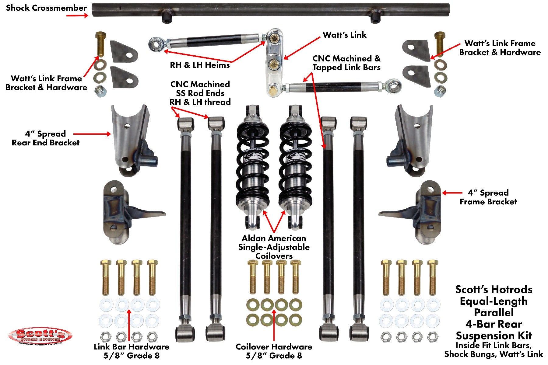 4-Bar Rear Suspension Kit