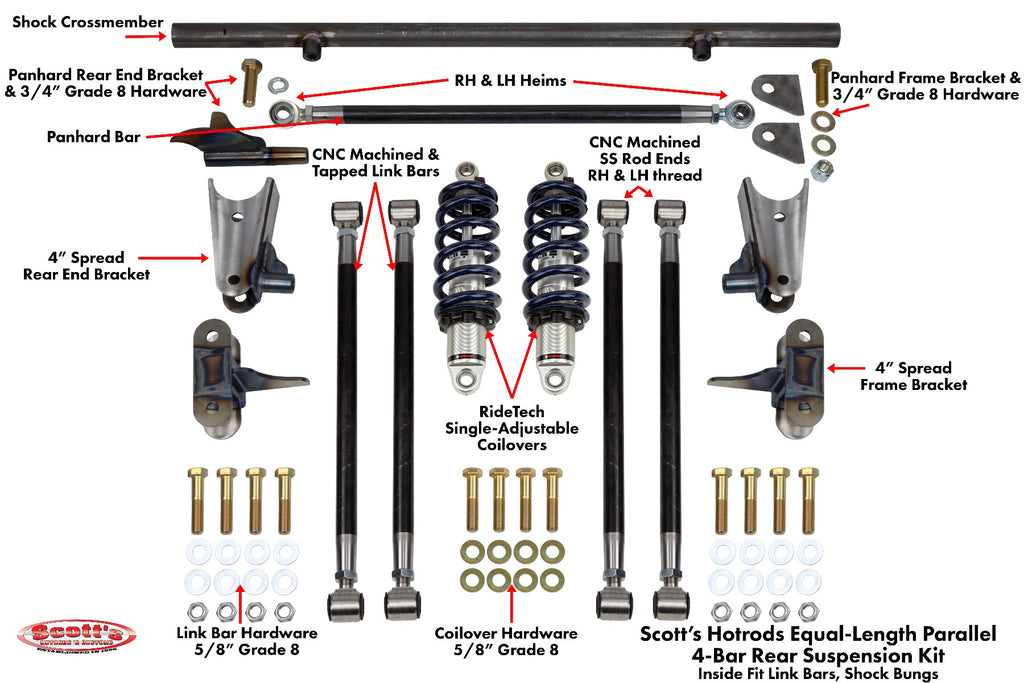 4-Bar Rear Suspension Kit