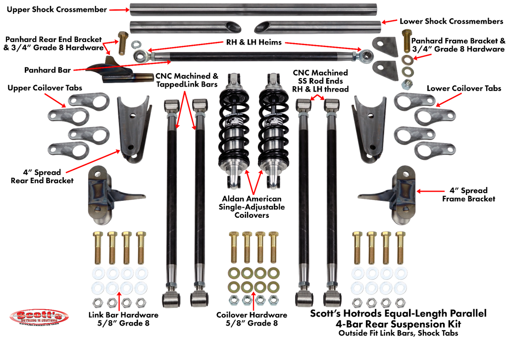 4-Bar Rear Suspension Kit