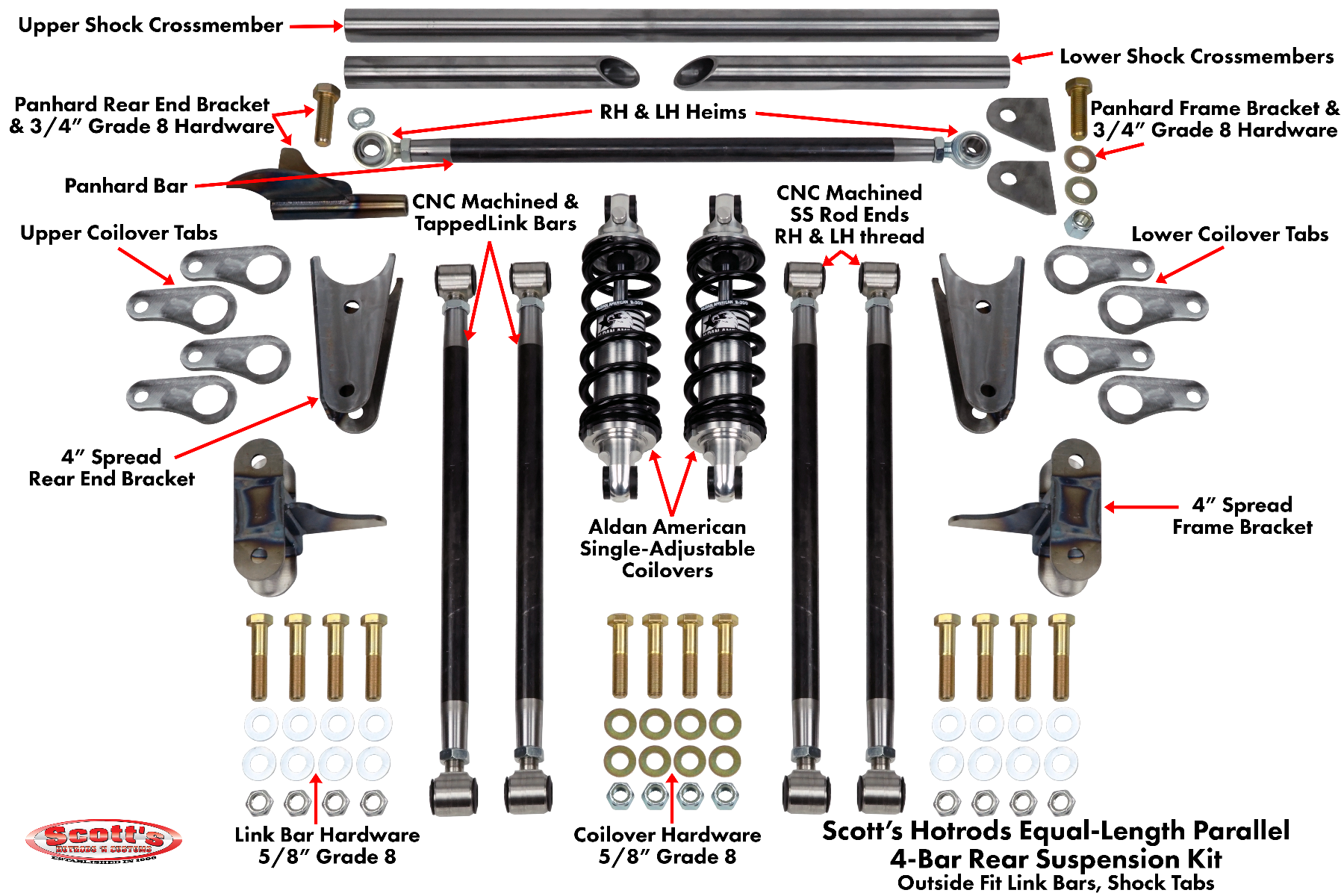 4-Bar Rear Suspension Kit