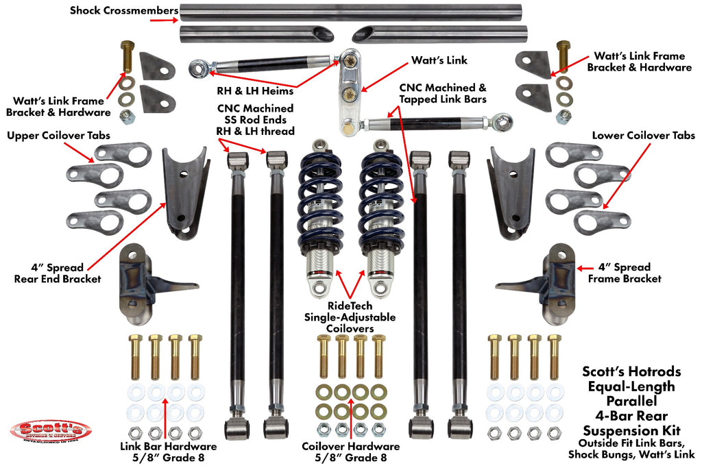 4-Bar Rear Suspension Kit