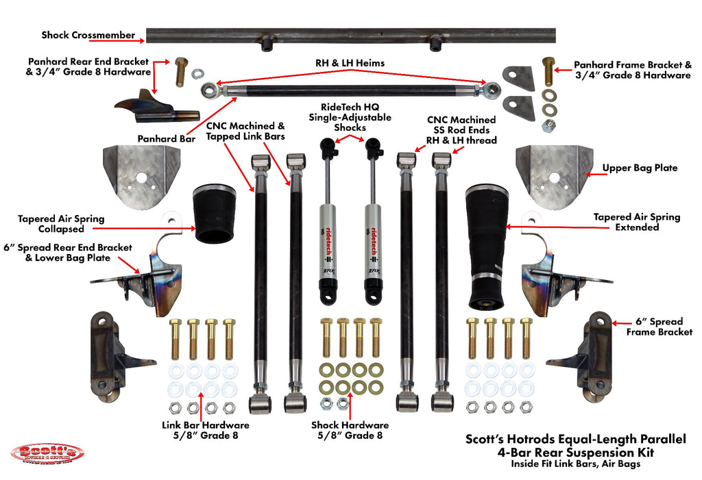 4-Bar Rear Suspension Kit