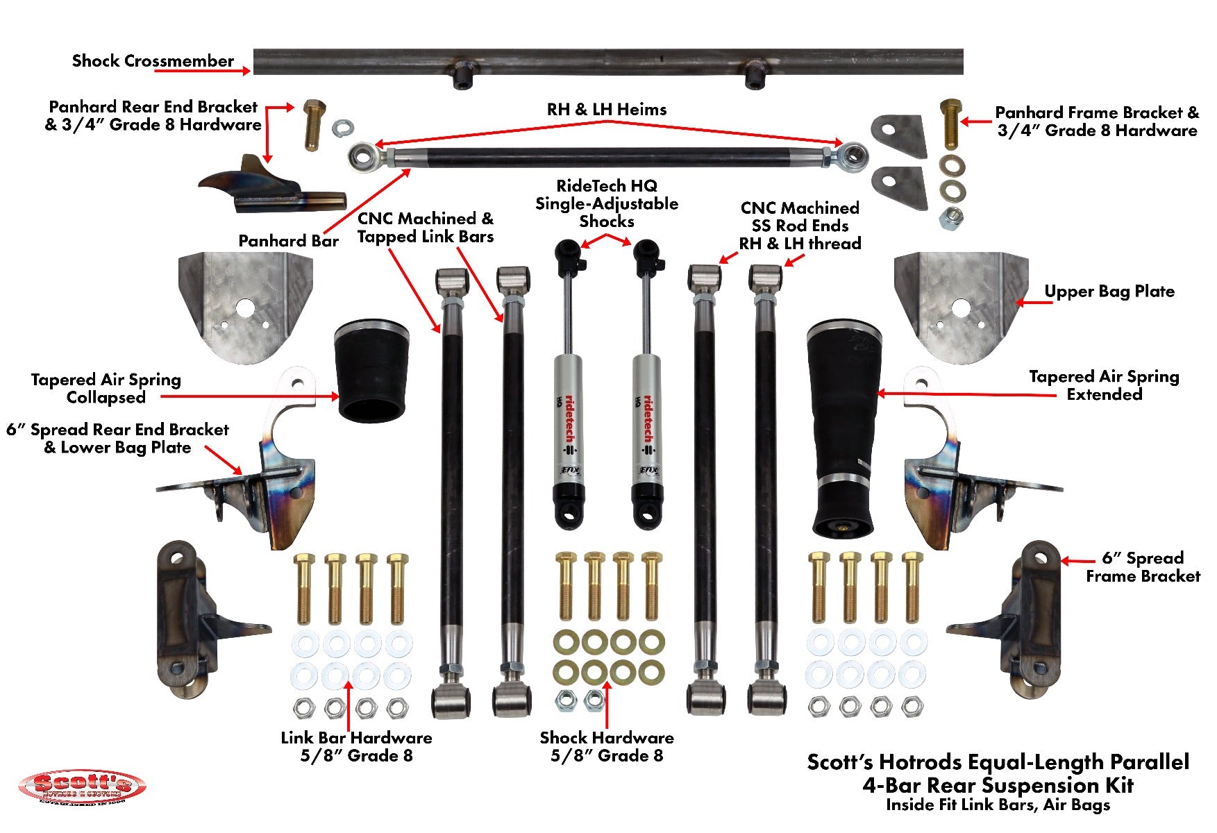 4-Bar Rear Suspension Kit