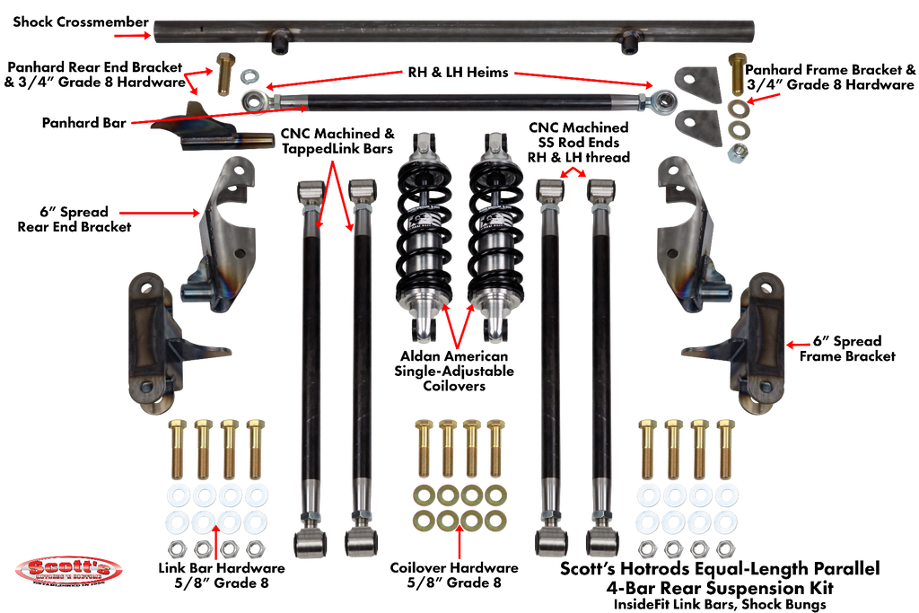 4-Bar Rear Suspension Kit