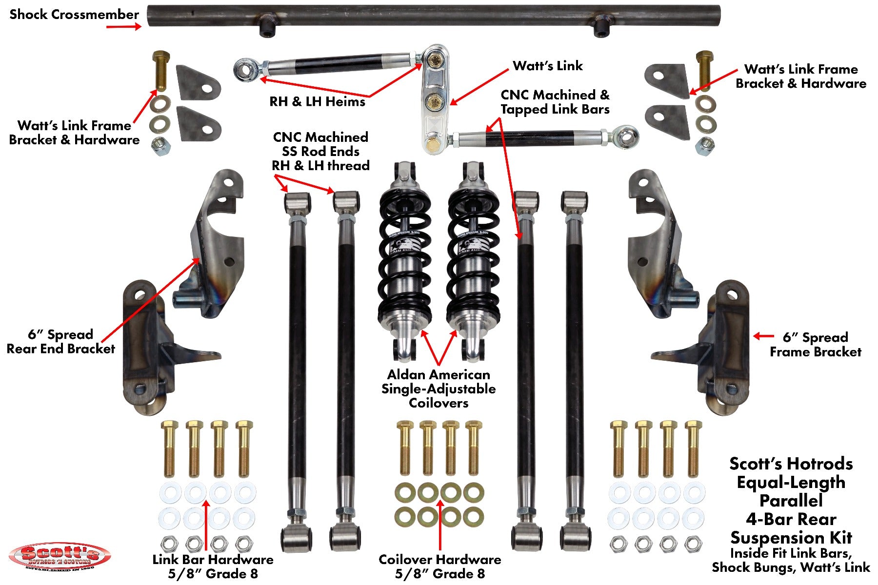 4-Bar Rear Suspension Kit