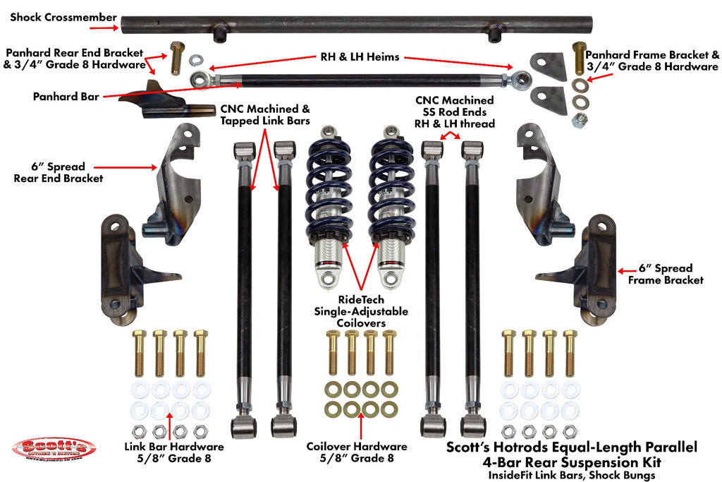 4-Bar Rear Suspension Kit