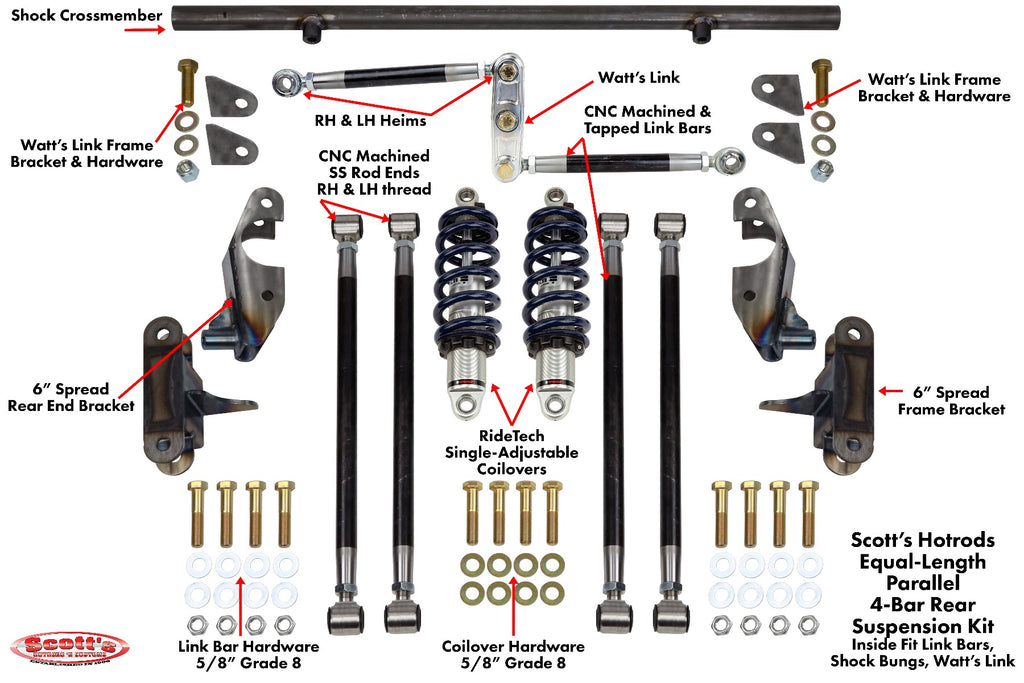 4-Bar Rear Suspension Kit