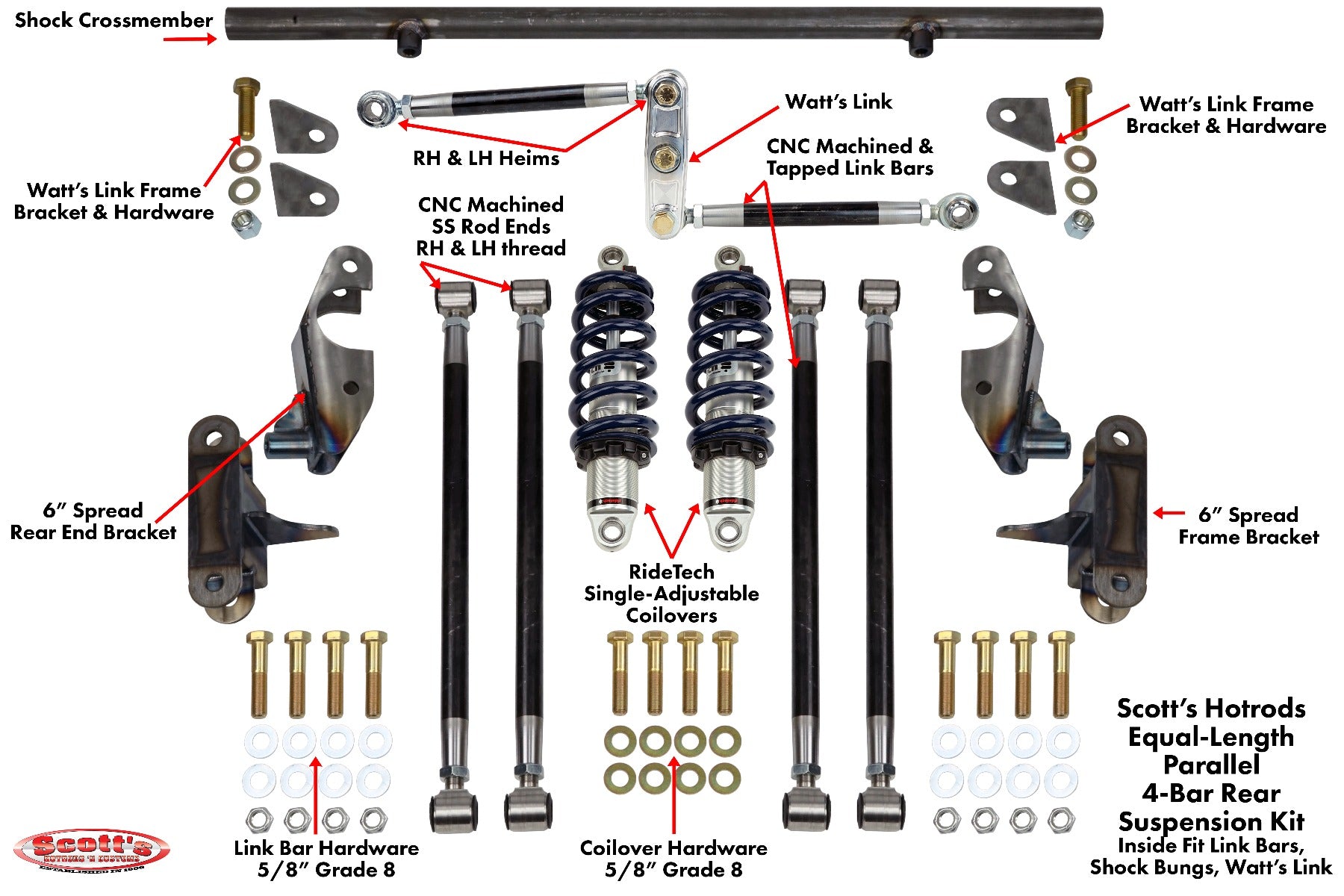 4-Bar Rear Suspension Kit