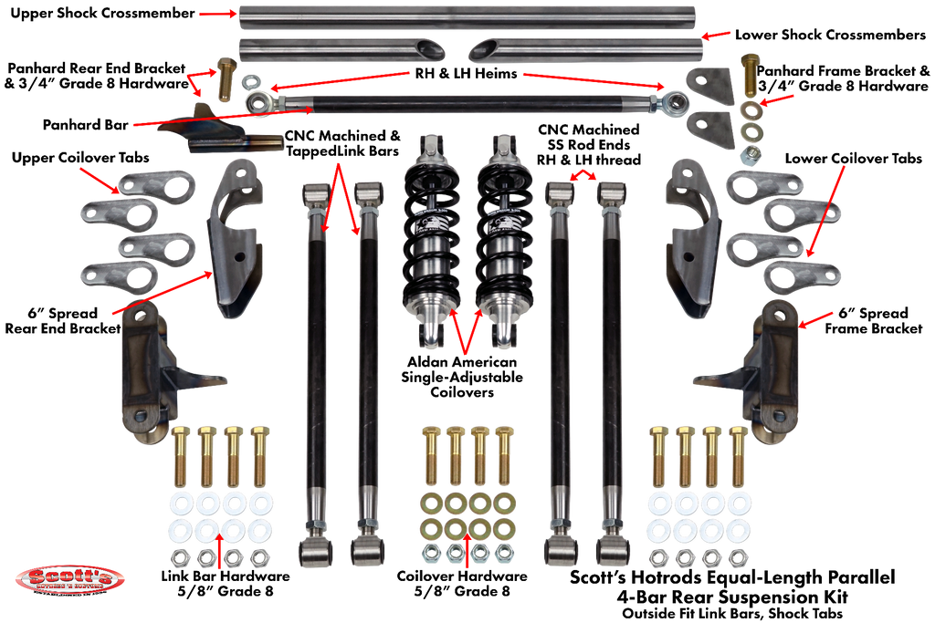 4-Bar Rear Suspension Kit