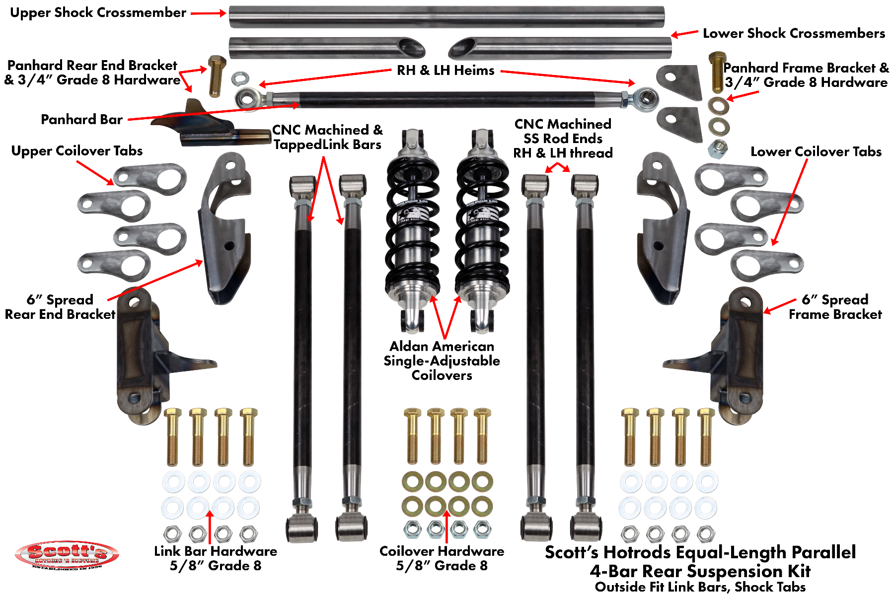 4-Bar Rear Suspension Kit