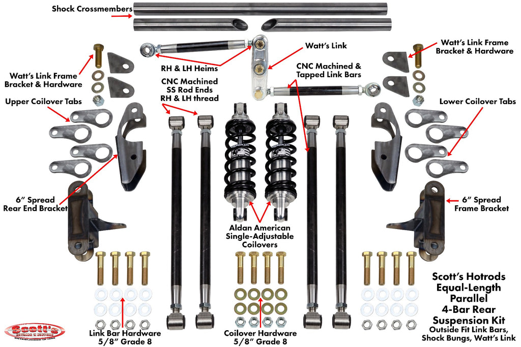 4-Bar Rear Suspension Kit