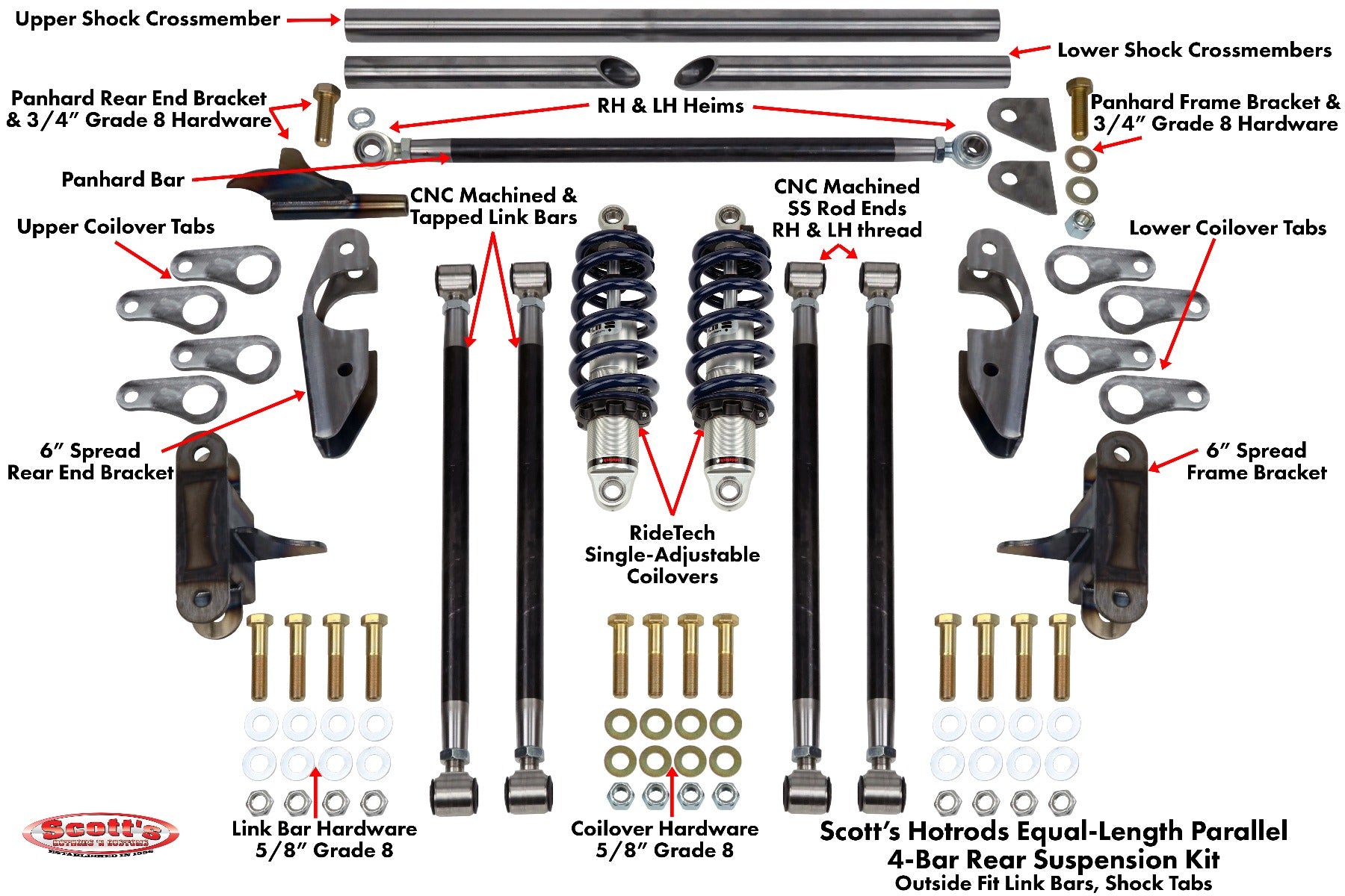 4-Bar Rear Suspension Kit