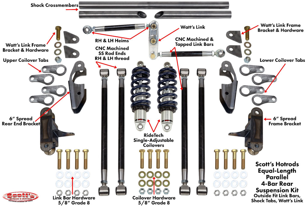 4-Bar Rear Suspension Kit