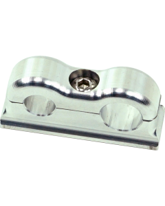 Billet Line Clamp DUAL 3/8" x 1/2", FIXED